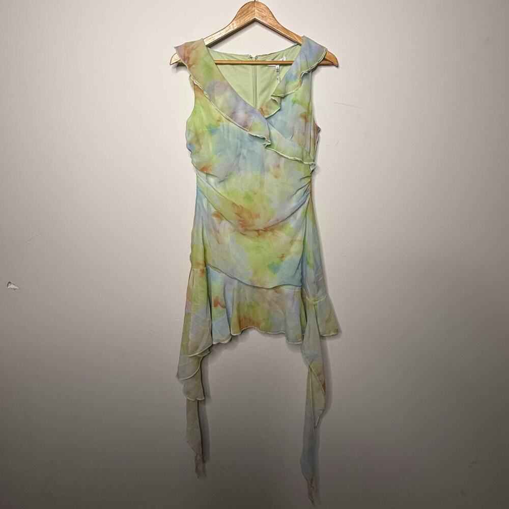 Multicolor Mini Dress with Ruffles S - Picture 3 of 5
